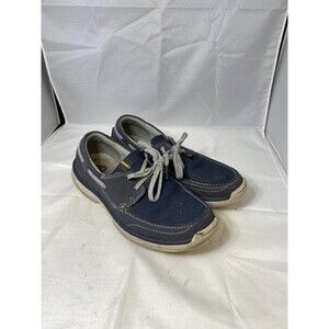 Clarks Cloudsteppers Men's Boat Shoes Size 7.5 Textile Blue Tetrasoft